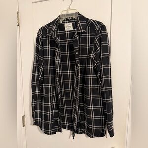 Black and White Plaid Women's Shacket